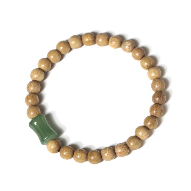 灵晔 国风新中式平安喜乐圆珠轻奢高级简约佛珠念珠文玩八方来财考试升学上岸#好运 奶香木 手串 男女同款情侣款