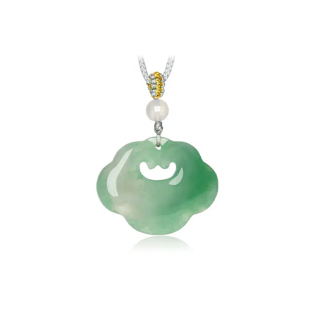 周大生 【平安如意】碧色生辉福运长存 国风轻奢质感高级小众精致时尚百搭颈链 好运天然 玉髓 项链 男女同款情侣款