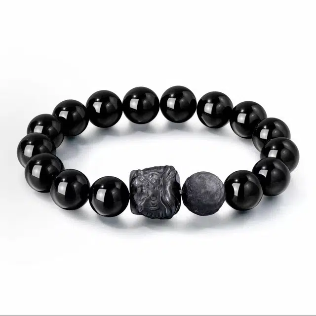 郁馨 【招财醒狮*吉祥如意】瑞狮呈祥本命年转运财源滚滚单圈盘玩佛珠手饰 炫酷福运双至复古风#好运 黑檀 手串 男女同款情侣款