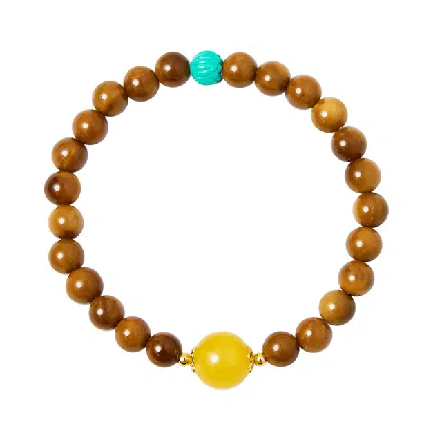 素于 新中式文玩潮流创意转运珠招财暴富水逆退散招挑花优雅百搭纳福上岸温柔可爱风#好运 库克 手串 男款