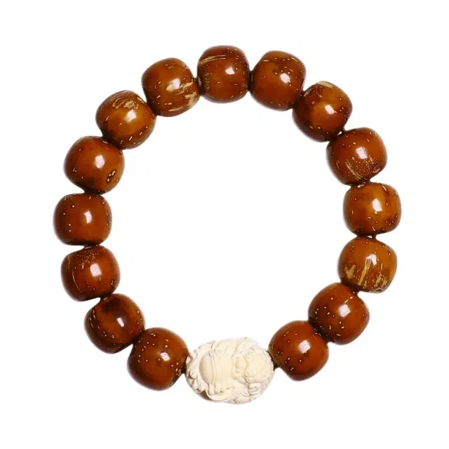 宣华意 藏式佛珠文玩配饰 独特设计雕刻细腻招财貔貅绕指柔 紫金鼠 手串 男女同款情侣款