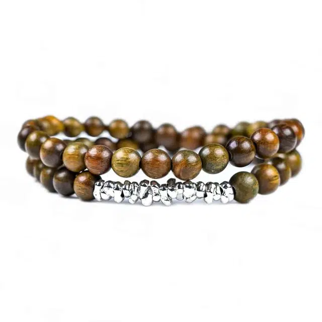 镯钰瑭 日进斗金 碎银几两  财源广进 新中式文玩佛珠 八方来财 绿檀 手串 男女同款情侣款