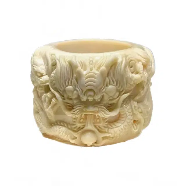 镯钰瑭 国潮新中式 轻奢高级 八方来财 诸事顺遂 招财纳福 时尚百搭 象牙果 戒指 男女同款情侣款