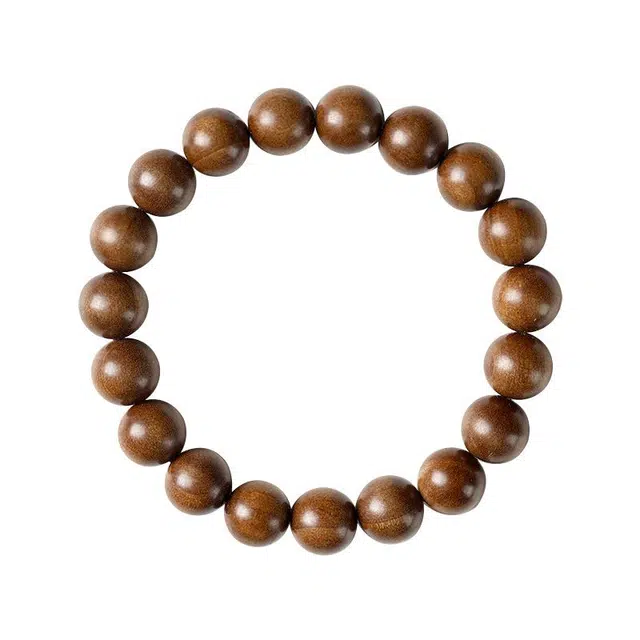 福柚 国潮新中式禅意安神上岸平安纳福精致轻奢招财转运文玩百搭显白#好运 金丝檀木 手串 男女同款情侣款