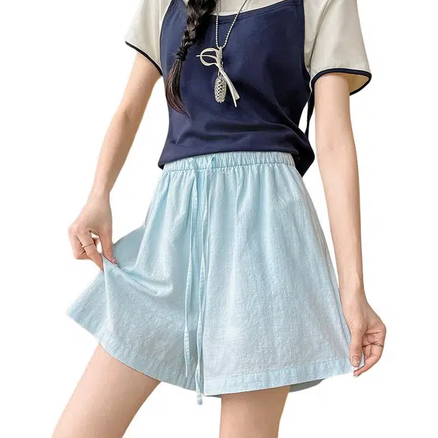 缪斯的诱惑 彩色多巴胺松紧腰纯棉减龄透气盛夏百搭 休闲短裤 女款