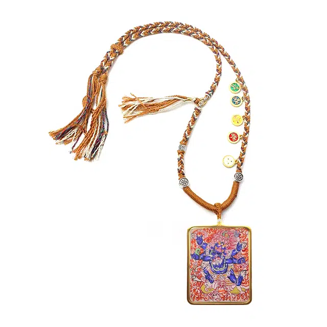 【五路财神来敲门】 玉临门 升职加薪 高薪长伴 事业有成 本命佛平步青云复古民族风#好运 合金 项链 男女同款情侣款
