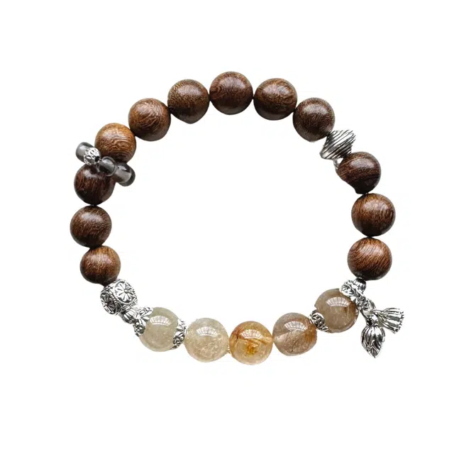 子婳 新中式复古文艺民族风 小众设计时尚高级感 金丝檀木 手串 女款