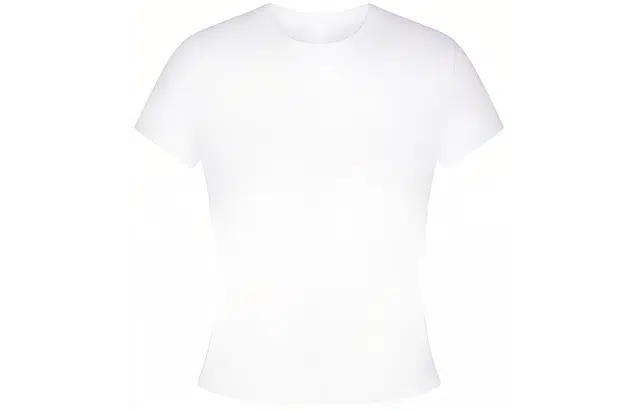 SKIMS WORN IN JERSEY T-SHIRT T SNOW