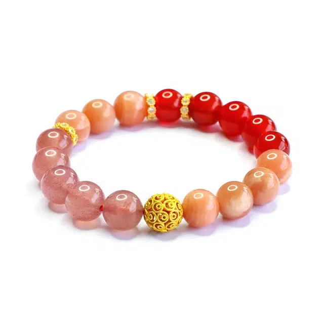 絮物 【橙光莓影 】国潮小众轻奢设计温柔气质可爱甜美新中式高级感出街神器万事如意上岸#好运 玛瑙 手串 男女同款情侣款