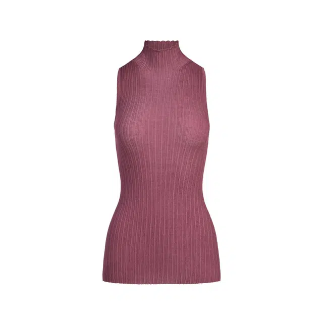 SKIMS FW25 SHEER KNIT MOCK NECK TUNIC
