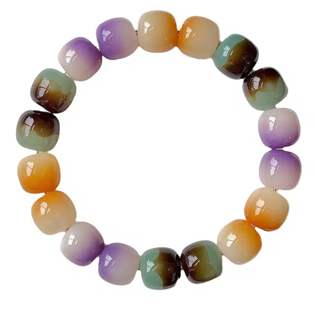 【花绫子】 缇克玺 多巴胺 新中式气质简约设计百搭时尚氛围感串珠精致轻奢优雅高级感 菩提根 手串 男女同款情侣款