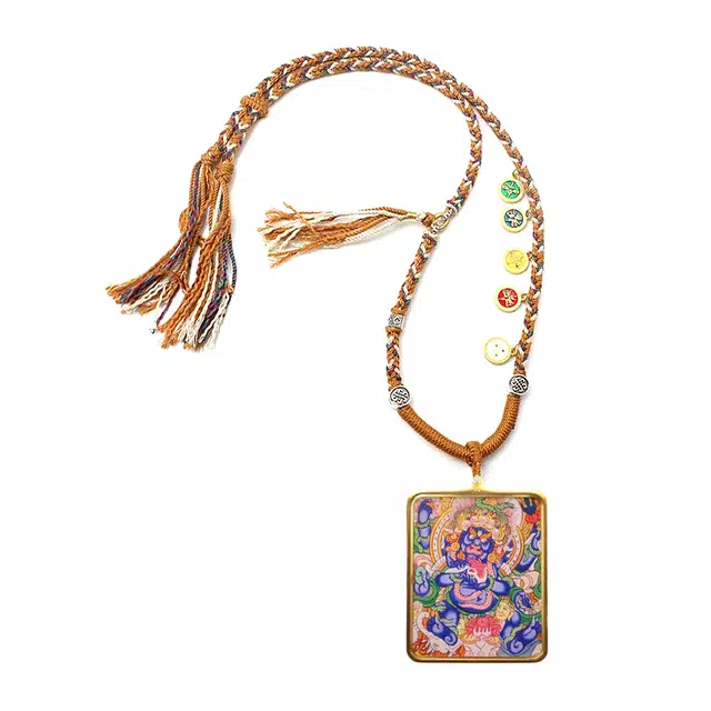 【金山银山全都有】 玉临门 事业爆棚 升职加薪 高薪长伴 事业有成 平步青云唐卡复古民族风手工绳#好运 合金 项链 男女同款情侣款