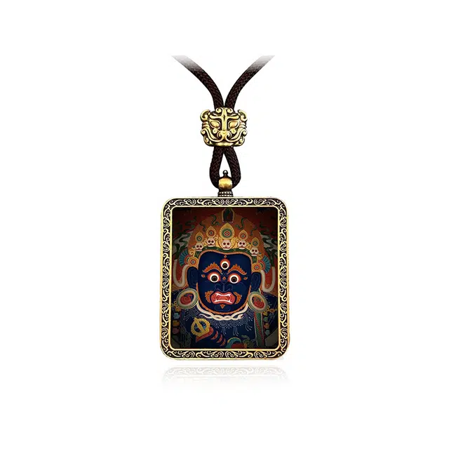 眰恦 立体浮雕 小众民族风唐卡 #好运 合金 项链 男女同款情侣款