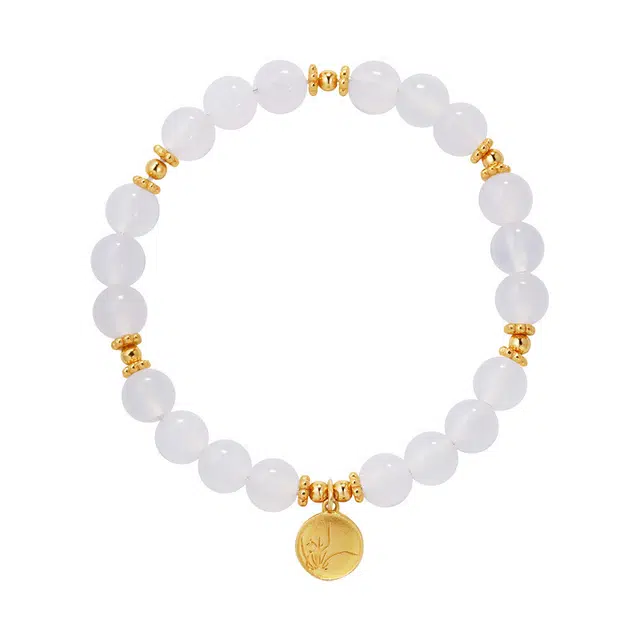 素于 新中式福气满满小众设计轻奢高级感手饰旺桃花简约百搭创意时尚可爱风#好运天然 玉髓 手串 男女同款情侣款