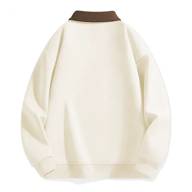 棉致 百搭活力小猫涂鸦翻领撞色学院风柔软舒适宽松卫衣 女款