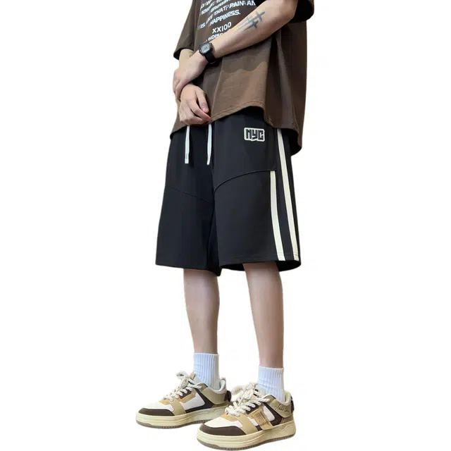 左岸 青少年夏季冰丝薄款凉感五分裤时尚运动夏款中裤休闲短裤 男款