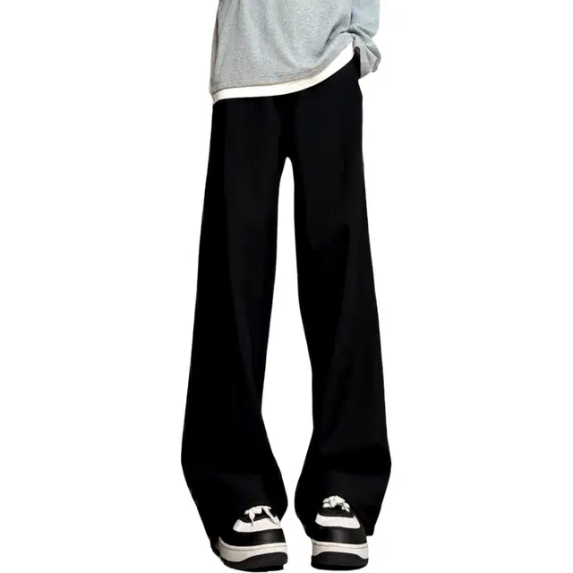 加菲猫 纯色宽松百搭垂坠感直筒高级休闲舒适柔软裤基础款感西装裤 男女同款