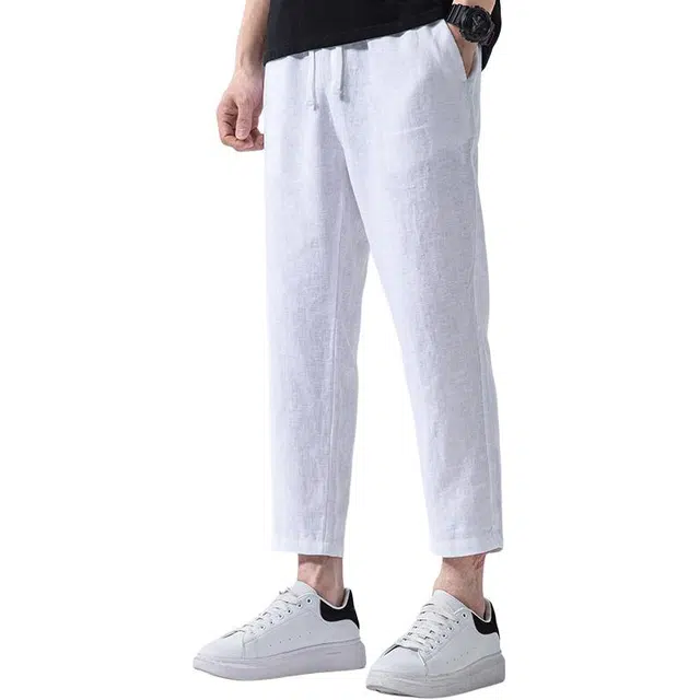 太子龍 夏季薄款透气中国风中青年直筒裤子九分休闲裤 男款