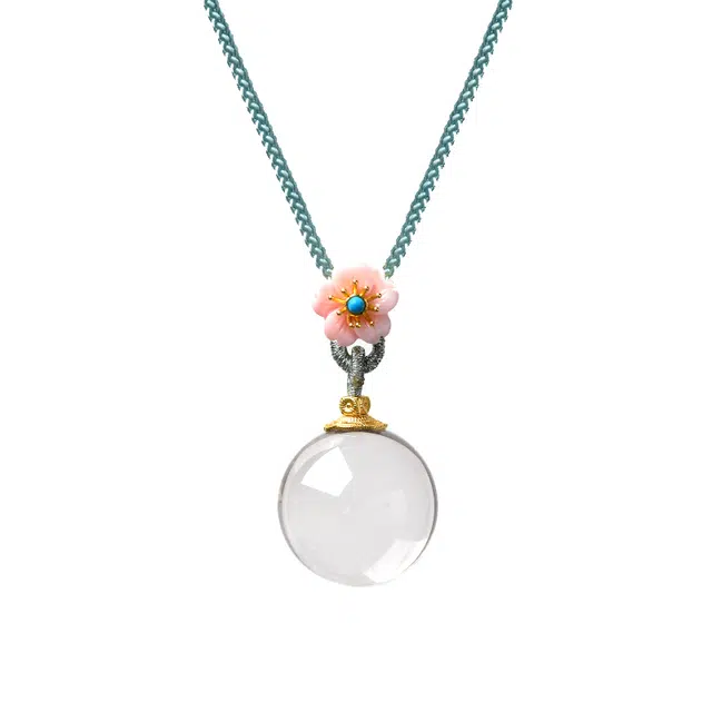 东海世家 国潮新中式国风 原创设计复古 时尚轻奢高级感 有求必应 白水晶 项链 男女同款情侣款