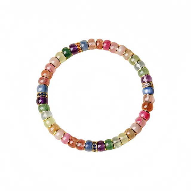 子婳 多财多宝情绪稳定小众复古轻奢甜美优雅百搭 多色水晶 手串 女款