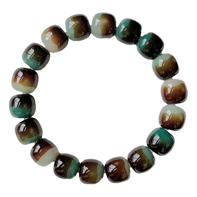 【旧月涤】 缇克玺 多巴胺 新中式国风森系小清新简约百搭转运珠 精致优雅气质文玩佛珠 好运 菩提根 手串 男女同款情侣款