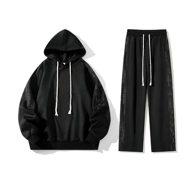 半空山 新中式汉字文化传承内涵设计感艺术创新日常休闲纯色时尚韵律卫衣套装 男女同款