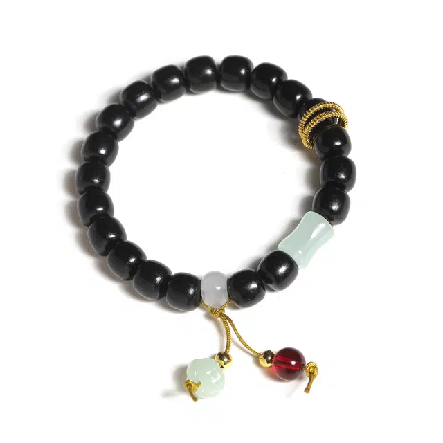 灵晔 招财纳福 轻奢高级感佛珠 好运莲莲 诸事顺遂 吉祥如意 黑檀 手串 男女同款情侣款