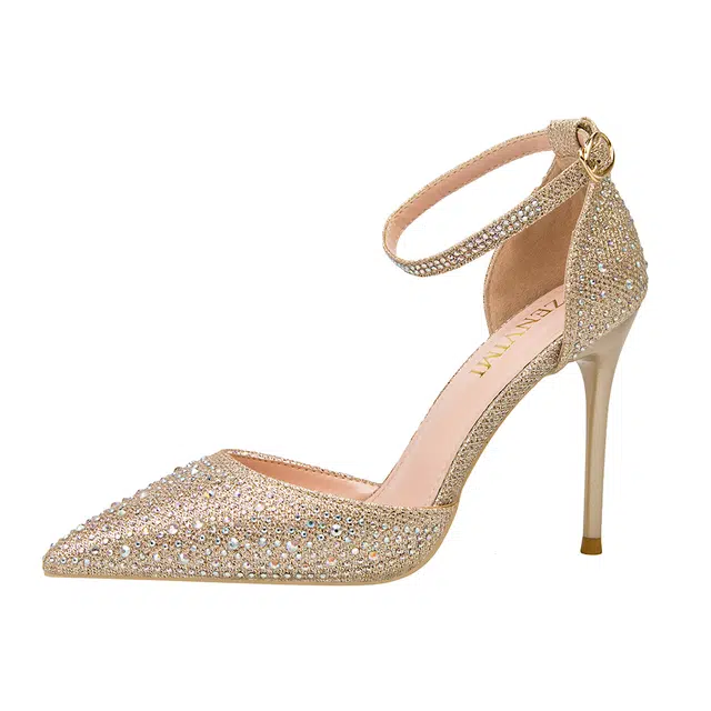 拾伍象 韩版水钻时尚气质优雅精致 细跟 高跟鞋 女款