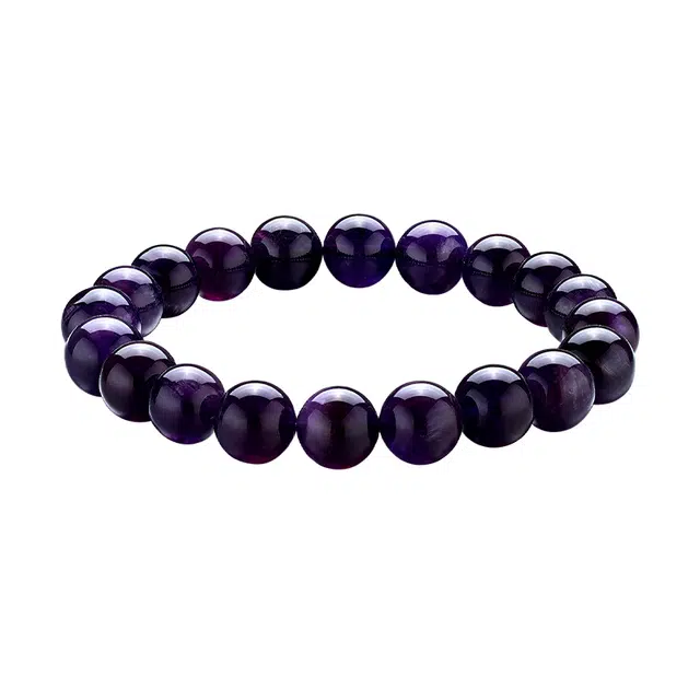 梦金园 【好运晶石系列】紫气东来 新中式福气满满转运珠百搭显白招财上岸旺事业学业 #好运天然 紫水晶 手串 女款