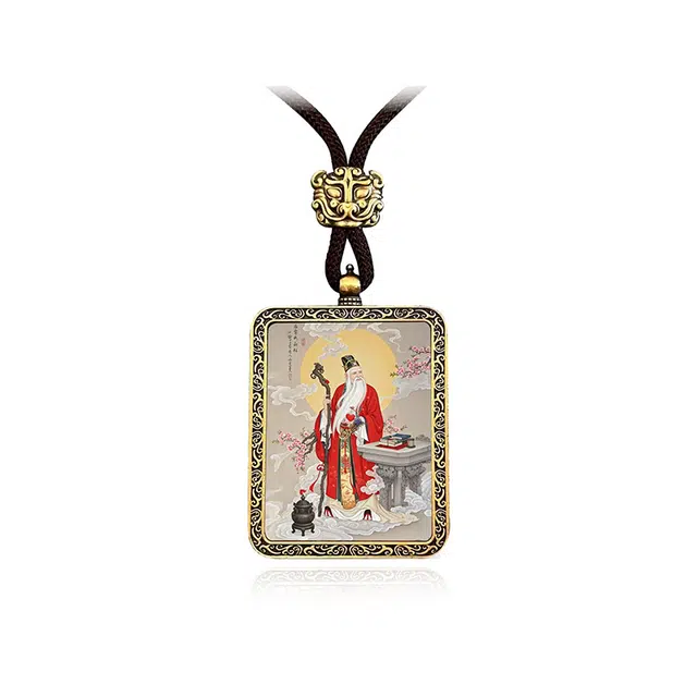 【月老赐福】 眰恦 佳偶天成 藏传文创转运转桃运 小众个性饰品 爱情守护神  旺桃花#好运 合金 项链 男女同款情侣款