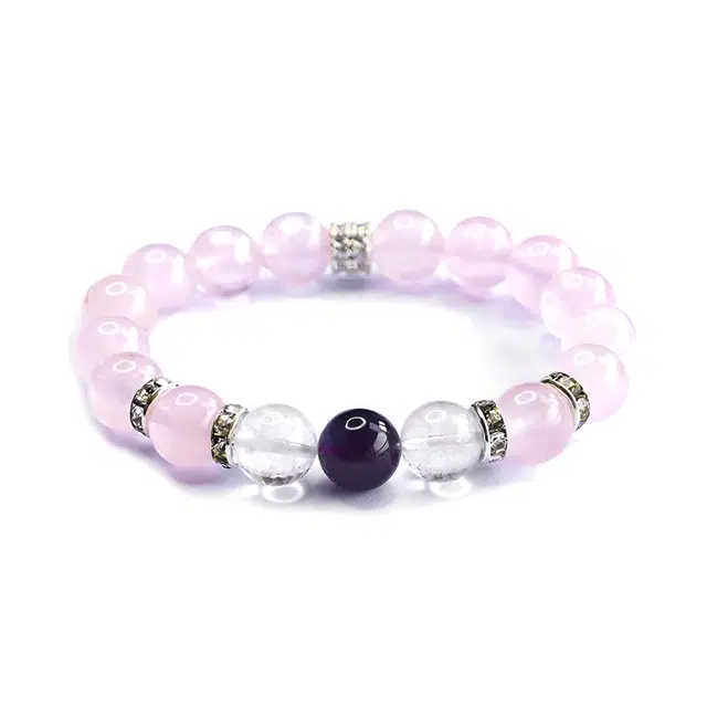 絮物 【情定终生】国潮高级感温柔气质可爱甜美感新中式轻奢小众设计出街神器幸福美满上岸#好运 粉水晶 手串 男女同款情侣款