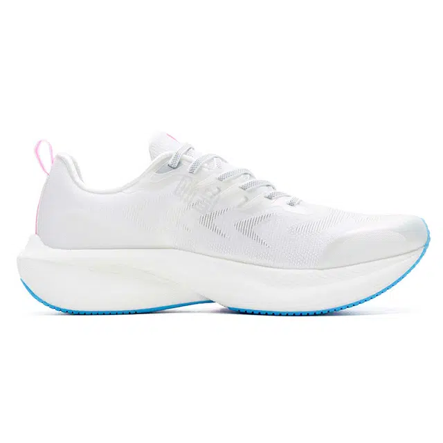 特步 运动舒适减震轻便 低帮 训练跑步鞋 男款 白粉色