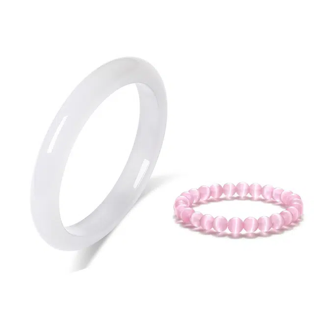 岁月静好 一步一响贵妃镯白月光新中式国风复古旗袍汉服气质叮当镯日常通勤#好运 玻璃猫眼 手镯 男女同款情侣款