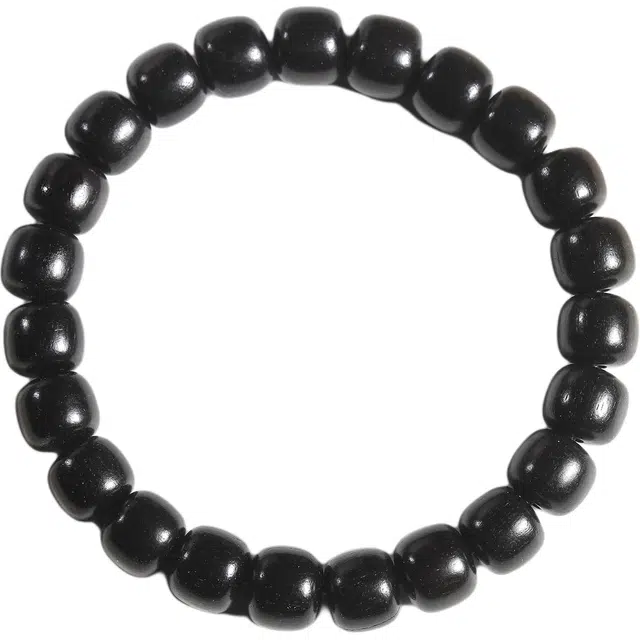 灵晔 新中式国潮多财多福时尚单圈叠戴小众轻奢复古高级感八方来财简约文玩#好运 黑檀 手串 男女同款情侣款