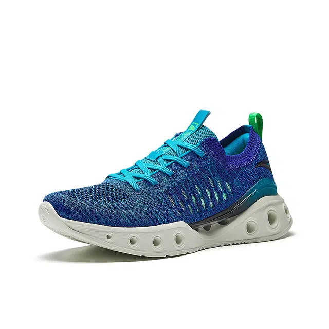 超级安踏 能量环夏季舒适运动透气轻便防滑 低帮 休闲跑步鞋 男款 相片蓝