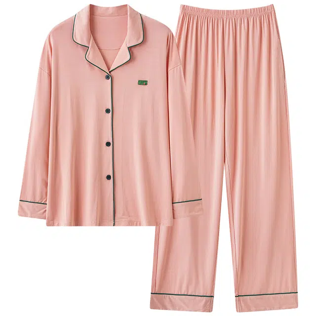 顶瓜瓜 亲肤面料宽松版型简约舒适可外穿家居服睡衣套装 男女同款