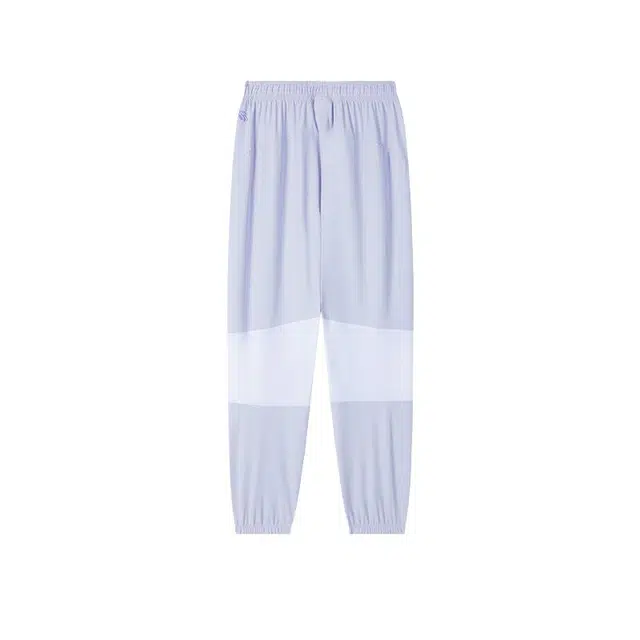 青少年 安踏儿童 拼接透气宽松九分休闲裤 云柔紫