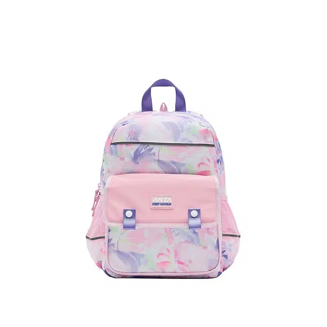 安踏儿童 大容量减负护脊防水 织物 双肩包 常规 中小童 粉色
