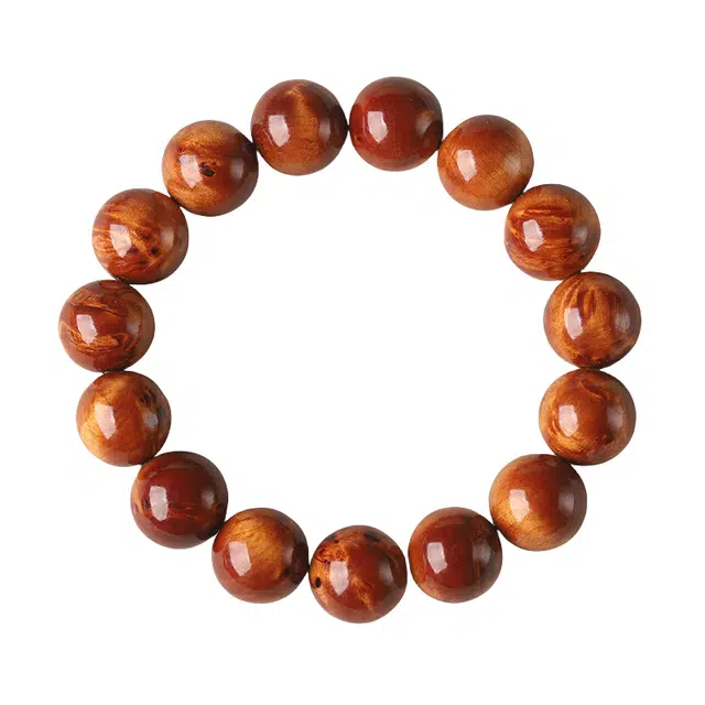 赤藤 八方来财招财纳福好运连连新中式国风转运平安高级文玩盘玩级陈化高油红油老料留疤文玩 崖柏 手串 男款