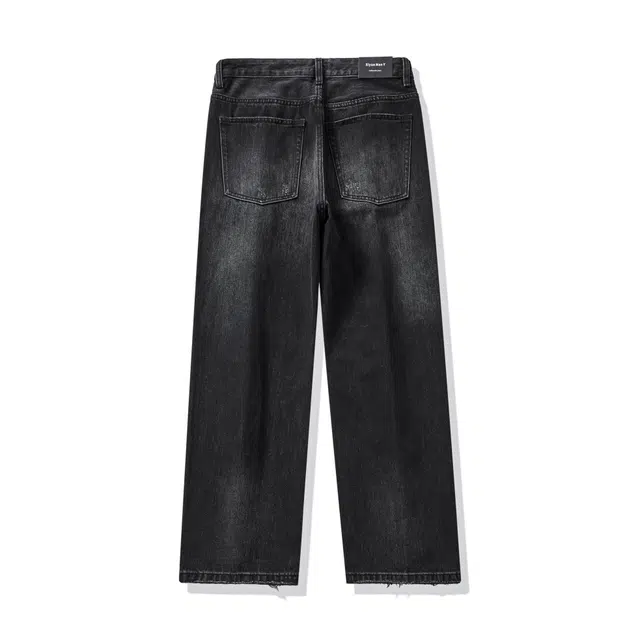 希越 美式高街宽松复古垂感直筒裤潮牌痞帅牛仔裤 男款