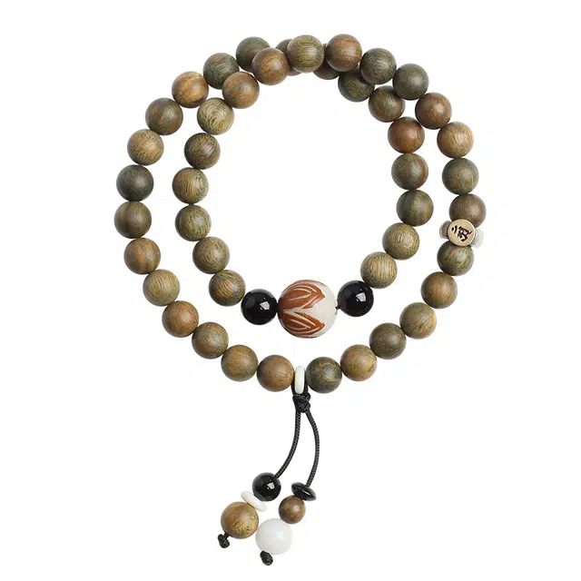 【福气满满】 月印百川 普贤菩萨设计十二生肖八大守护神古风转运文玩 平安喜乐诸事顺遂好事发生手饰 绿檀 手串 男女同款情侣款