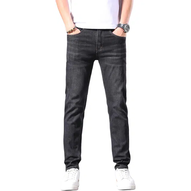 卡丹狄诺 修身男士夏季垂感宽松直筒牛仔裤 男款