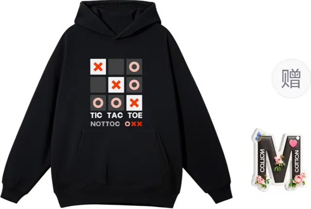 棉购 连帽秋冬加绒加厚美式宽松慵懒风上衣百搭潮流印花学生卫衣 女款