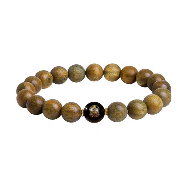 月印百川 好事发生 优雅时尚 森系小清新 绿檀 手串 男女同款情侣款