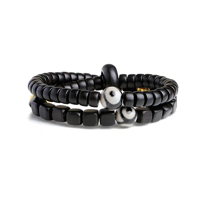 【八方来财】 月印百川 盘玩高油高密古风转运念珠文玩手把件 财运滚滚多财多福诸事顺遂平安喜乐前程似锦 黑檀 手串 男女同款情侣款