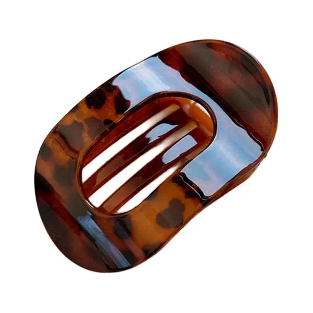 左欧 扁平后脑勺头发卡抓夹子不硌头弧形 亚克力 发夹 女款