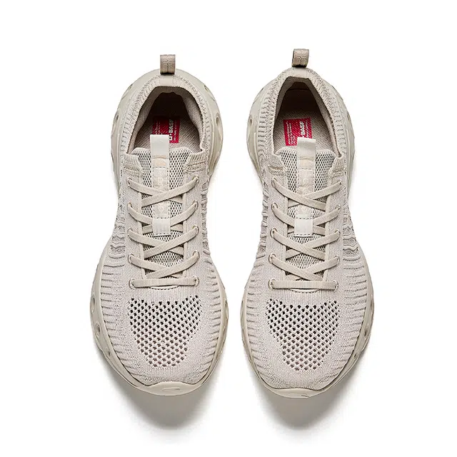 超级安踏 能量环百搭透气轻便防滑 低帮 休闲跑步鞋 男款 素雾灰