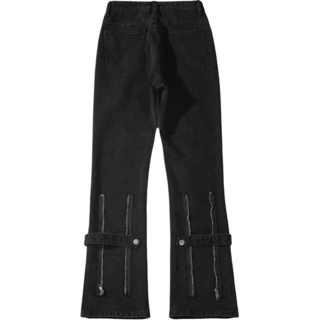 洞洞拐 美式复古设计感百搭微喇牛仔裤 男女同款