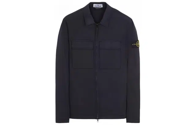 Stone Island SS23 Zip Pocket Shirt Jacket Navy