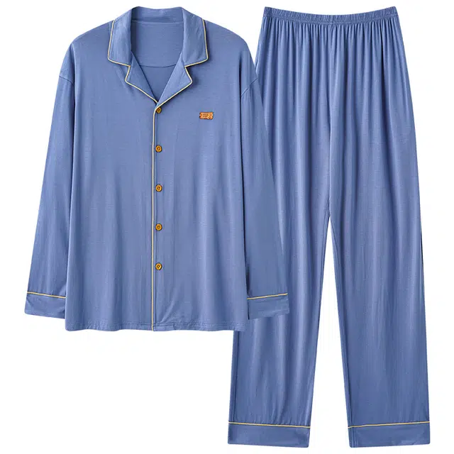 顶瓜瓜 亲肤面料宽松版型简约舒适可外穿家居服睡衣套装 男女同款